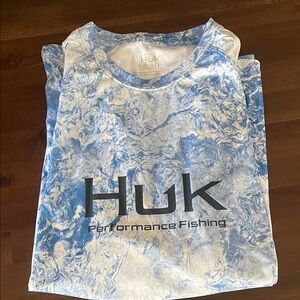 Huk Marble Blue Long Sleeve Shirt